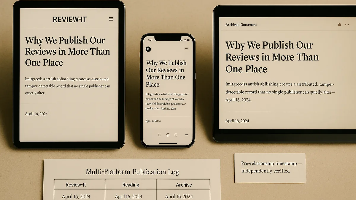 Featured image for Why We Publish Our Reviews in More Than One Place